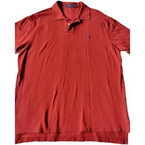 Polo Ralph Lauren Casual Collared Short Sleeve Polo Shirt Mens Size XL Red